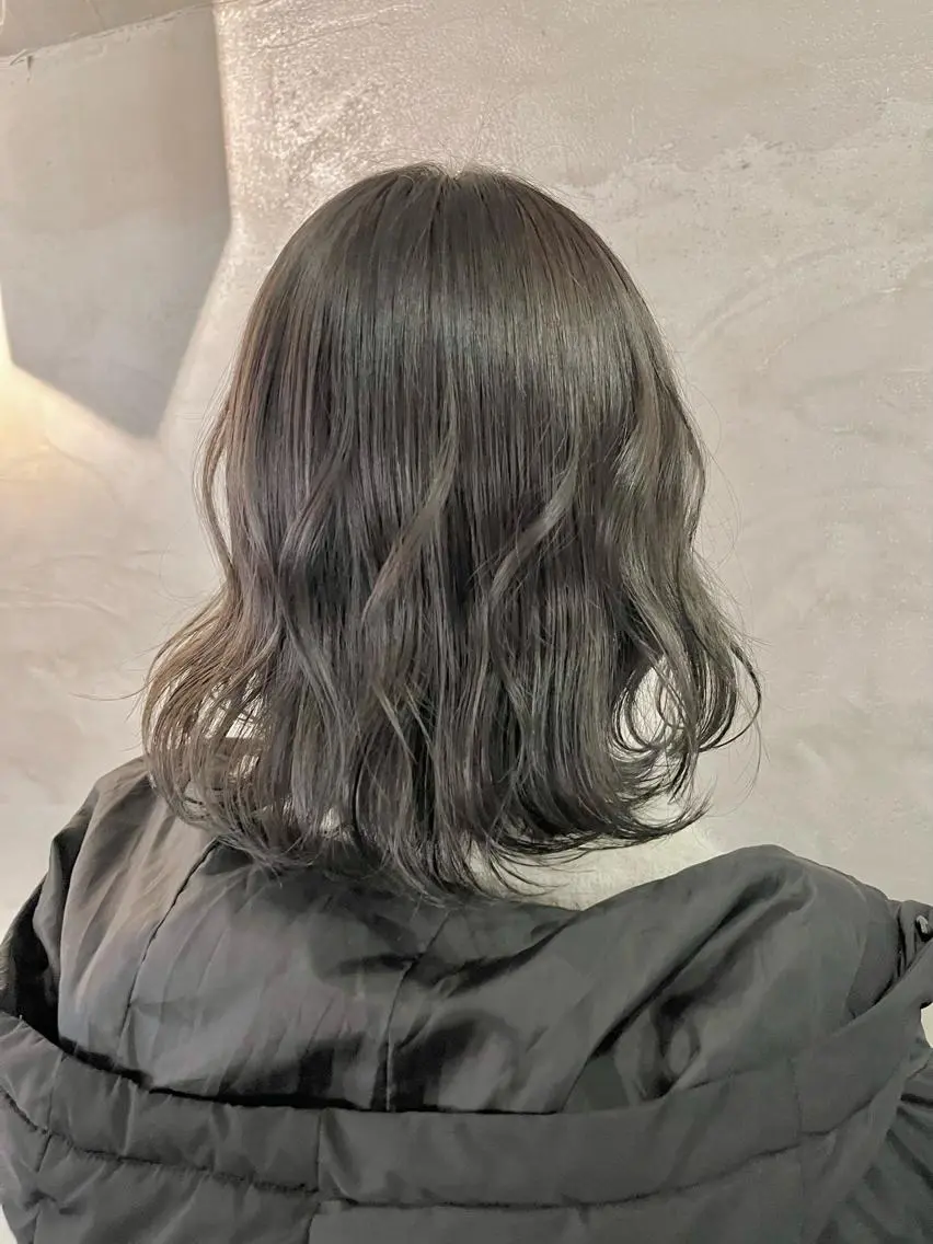 セミロング カラー グレージュ 透明感カラー/ ブリーチ無し/RYOのヘアスタイル