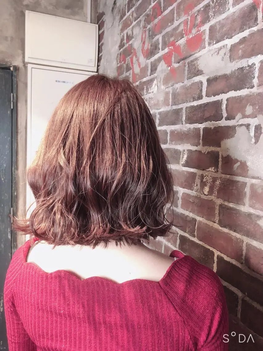 ミディアム カラー ヘアカラー トリートメント 藤木 雅俊のヘアスタイル
