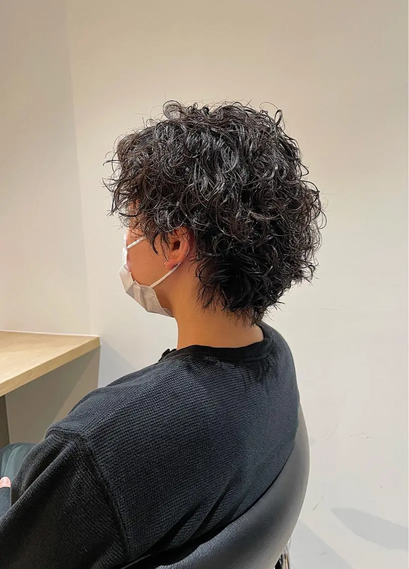 パーマ メンズ 升水 優太のヘアスタイル
