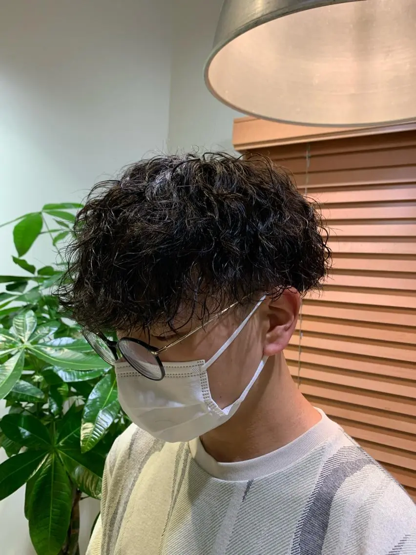 パーマ メンズ カット パーマ 園田 将士のヘアスタイル