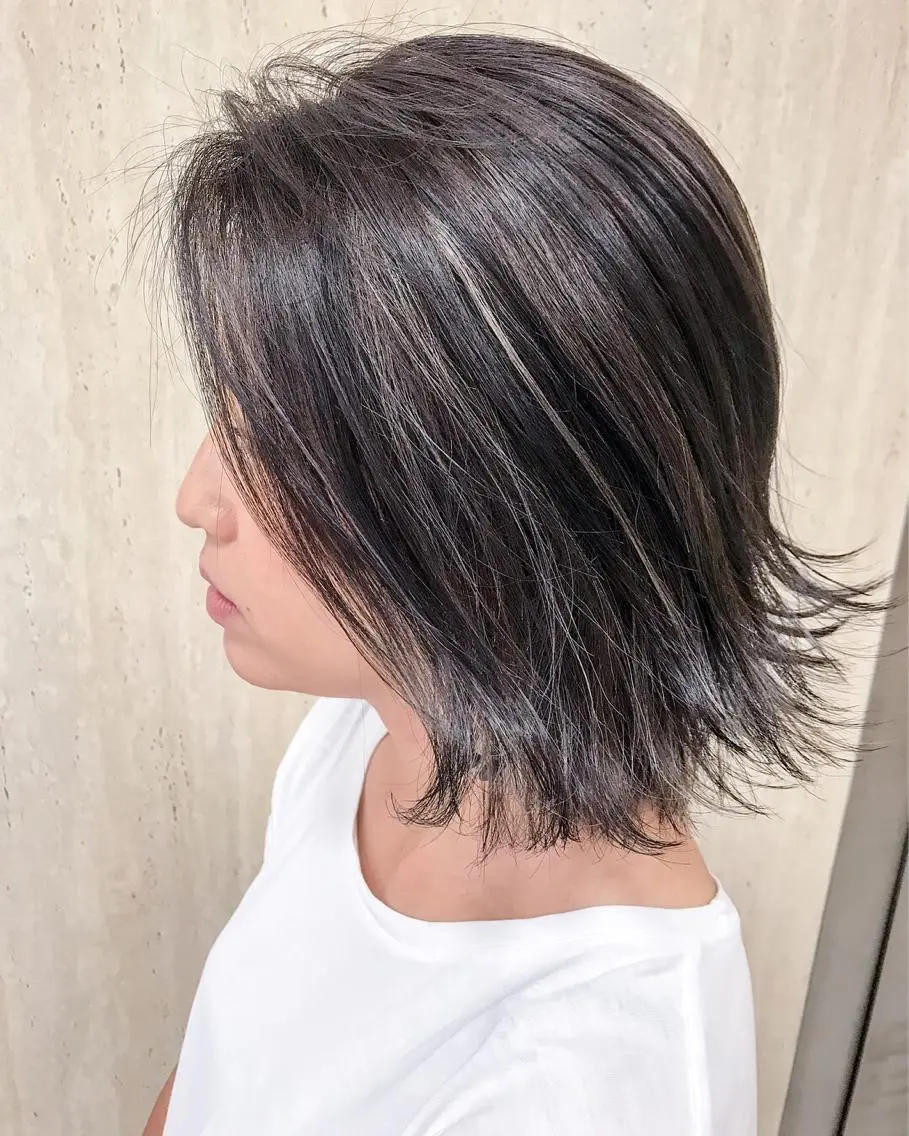 ショート カラー ハイライトカラー ハイライト ヘアカラー BOX mico.のヘアスタイル