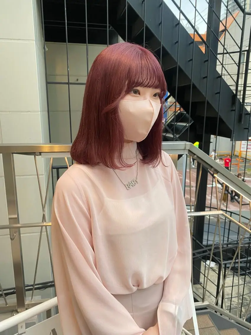 カラー ブリーチ オレンジ ピンクカラー 🌷柔らかクリーミー 🤍kirari🌷のヘアスタイル