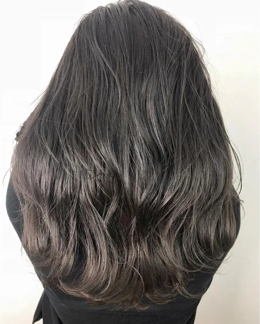 ロング カラー カット ヘアカラー トリートメント 酸性ストレート/ブリ ーチなし/中村 匠のヘアスタイル