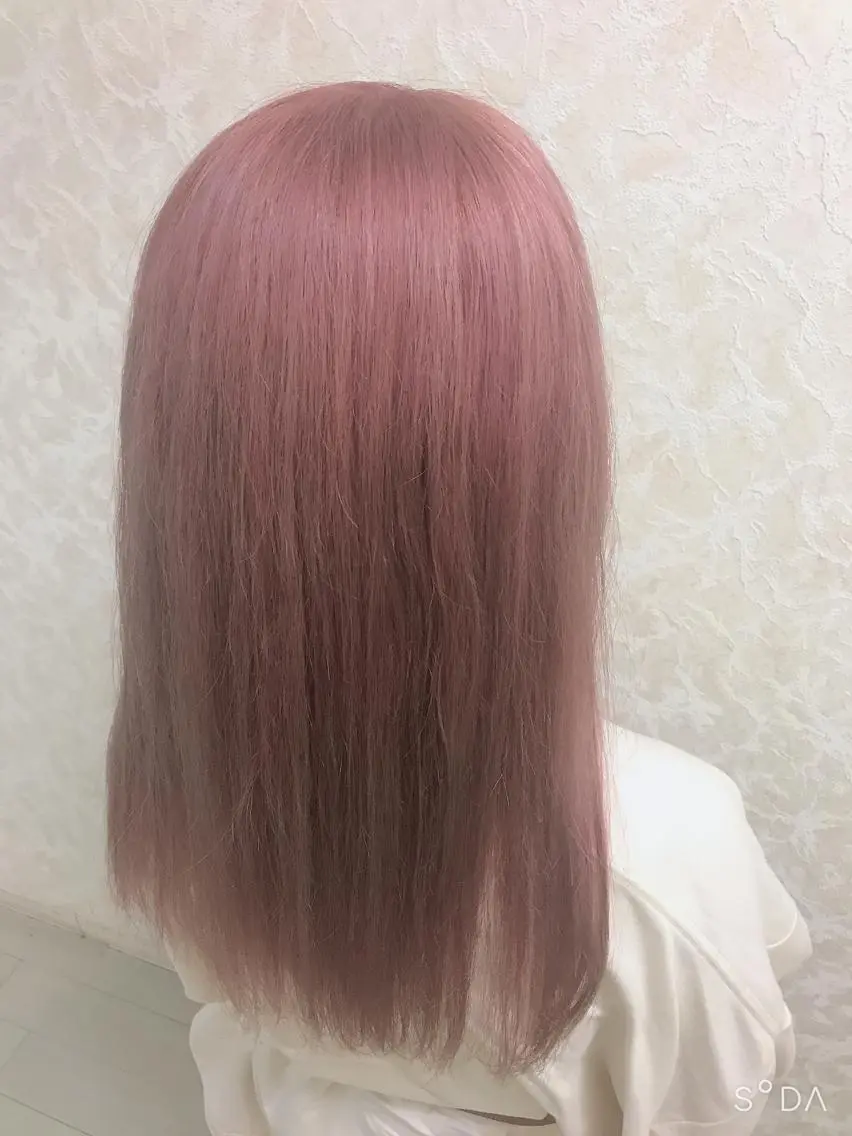 セミロング カラー ピンクカラー カット ヘアカラー トリートメント ブリーチ/髪質改善/ レイヤー/YUTOのヘアスタイル