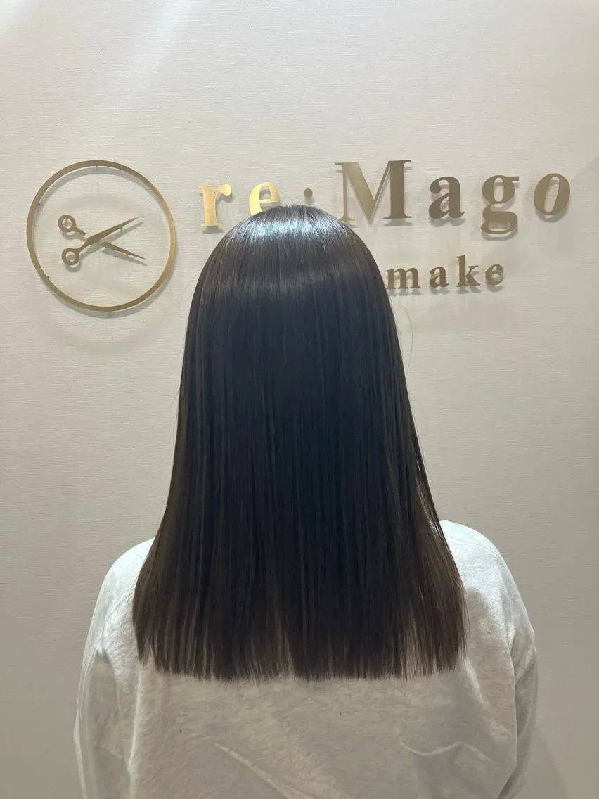 セミロング カラー ヘアアレンジ キッズ カット ヘアカラー トリートメント 横浜関内髪質改善 re:Magoのヘアスタイル