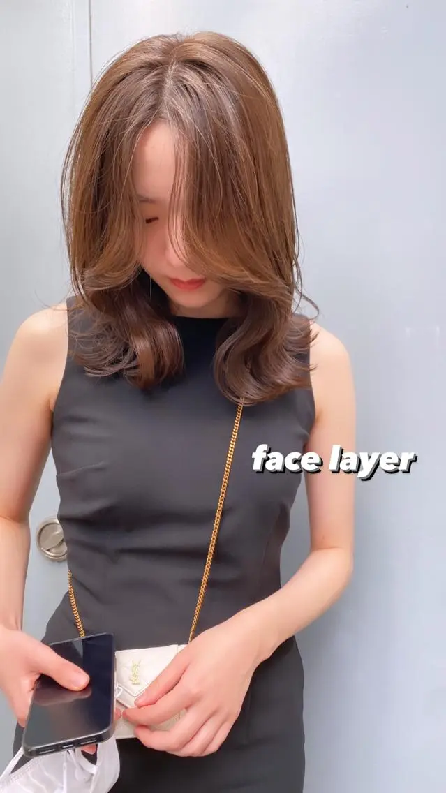 セミロング カラー 韓国風×透明感カラー 髪質改善オタベシンヤのヘアスタイル