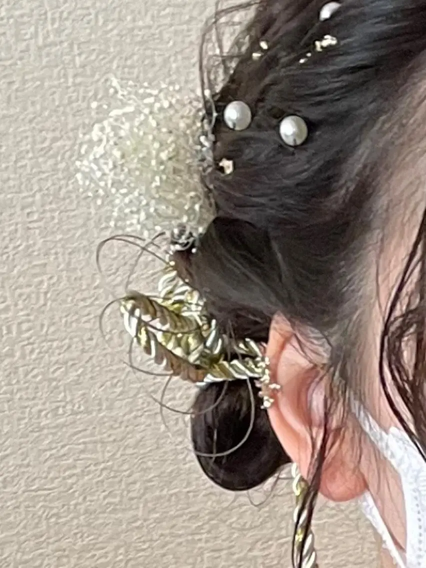 ヘアアレンジ 髪飾り ヘアセット HempBeauty 浅野アサミのヘアスタイル