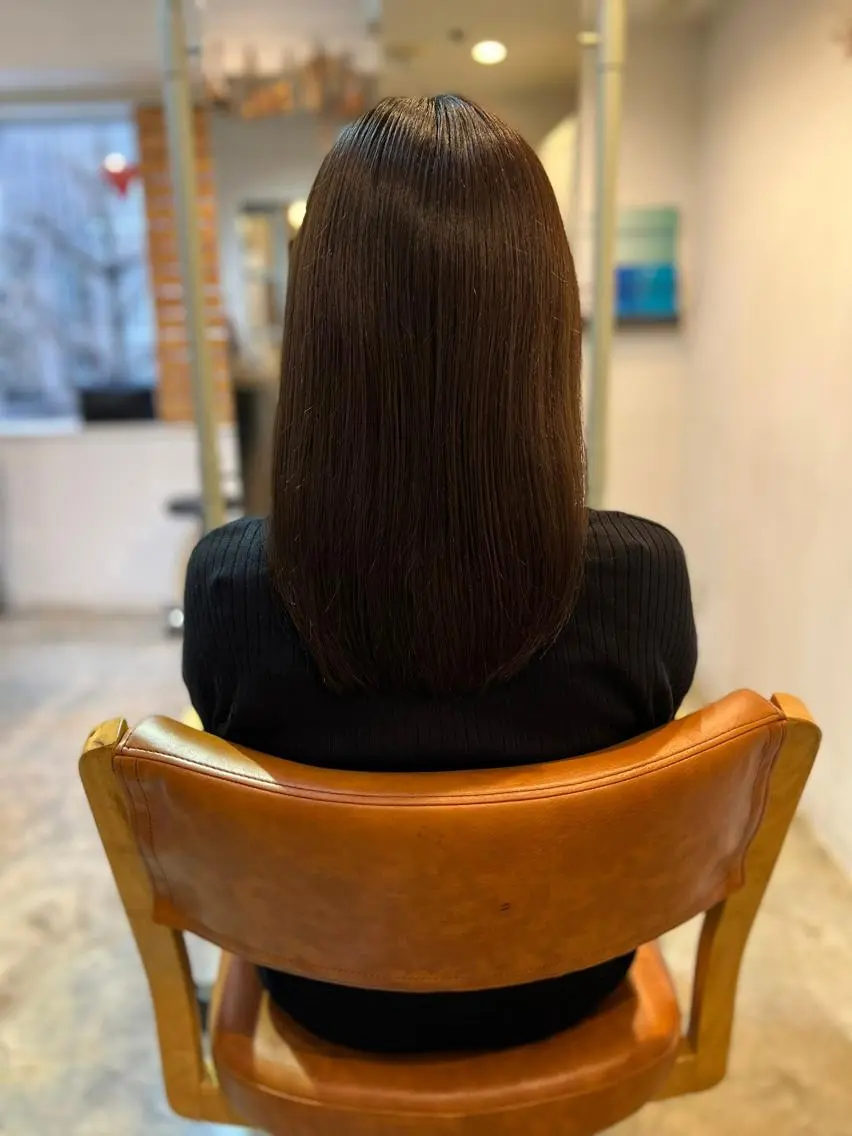 ロング ハイライト 髪質改善 カット ヘアカラー 縮毛矯正 newi hauoli札幌駅前のヘアスタイル