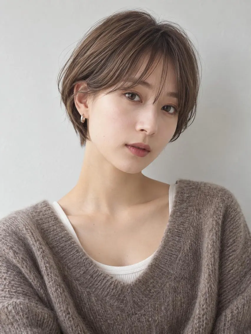 ショート カラー ブリーチ ケアブリーチ 透明感カラー ダブルカラー イヤリングカラー カット ヘアカラー トリートメント ヘッドスパ "オトナ髪”/ LAKA TOCCAのヘアスタイル
