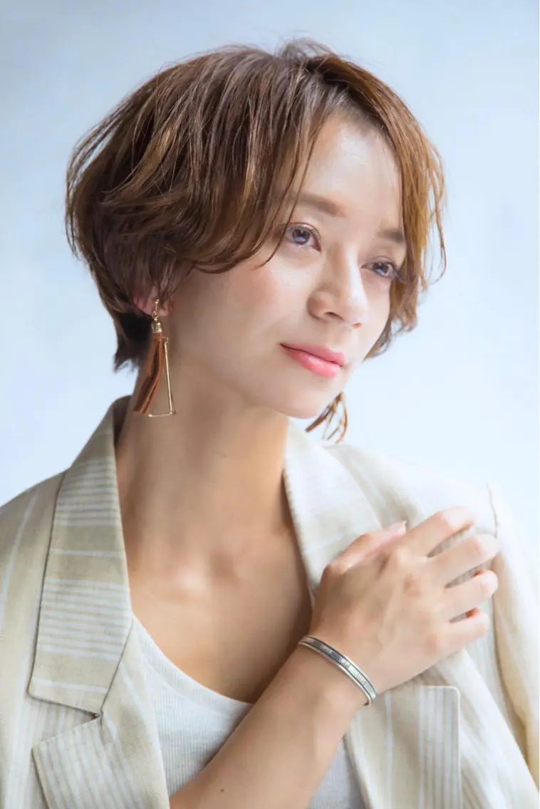 ショート カラー パーマ 似合わせカット 髪質改善 縮毛矯正/ レイヤー/銀座/本木のヘアスタイル