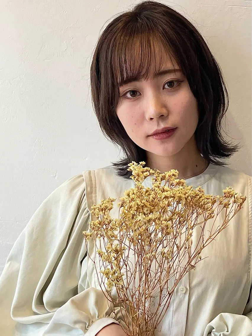 ミディアム カラー ヘアアレンジ 土屋 紗也果のヘアスタイル