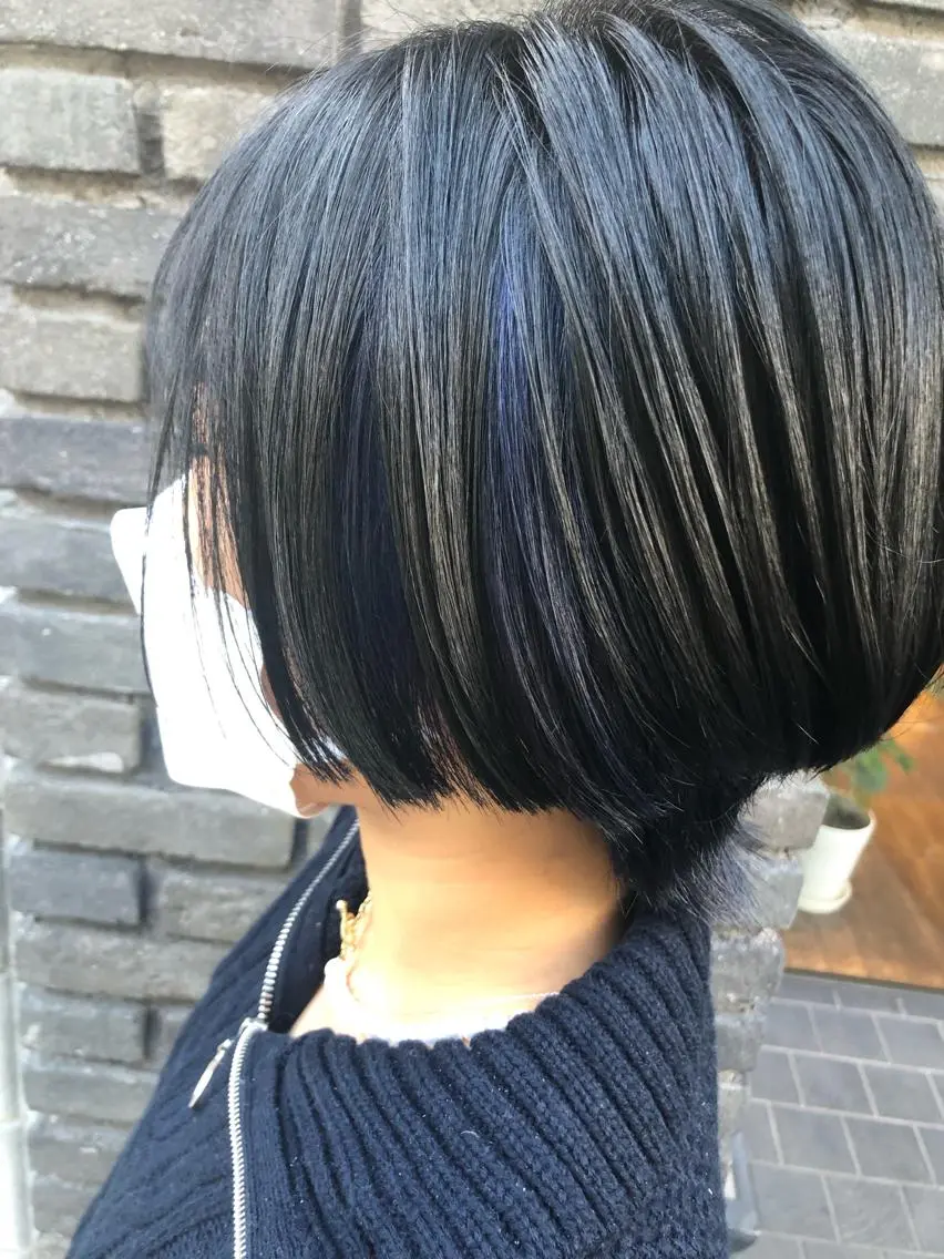ショート カラー ブルーカラー インナーカラー 佐伯 凌太郎のヘアスタイル