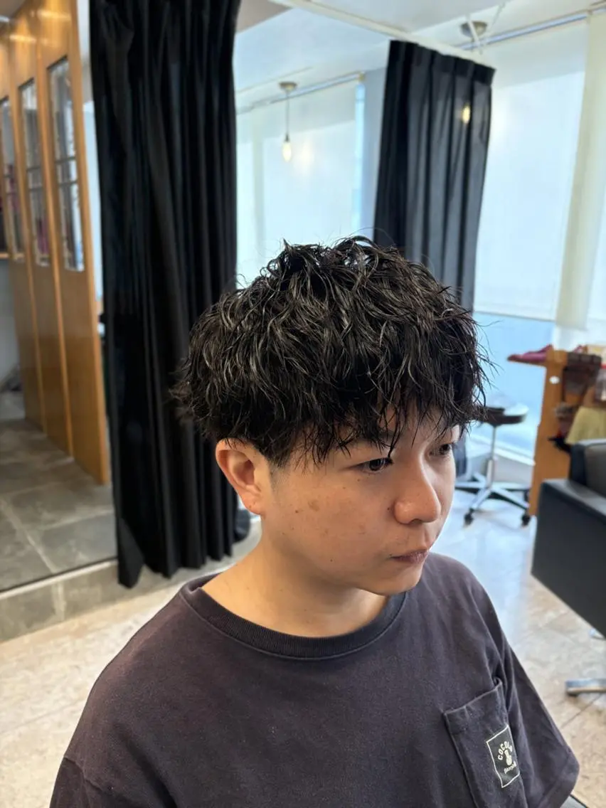 パーマ メンズ マッシュ 田渕 涼/メンズヘア特化のヘアスタイル