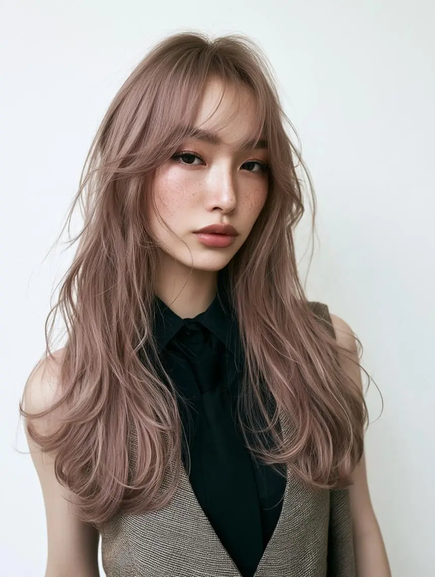 セミロング ヘアカラー デジタルパーマ/ボブ 表参道/さえのヘアスタイル