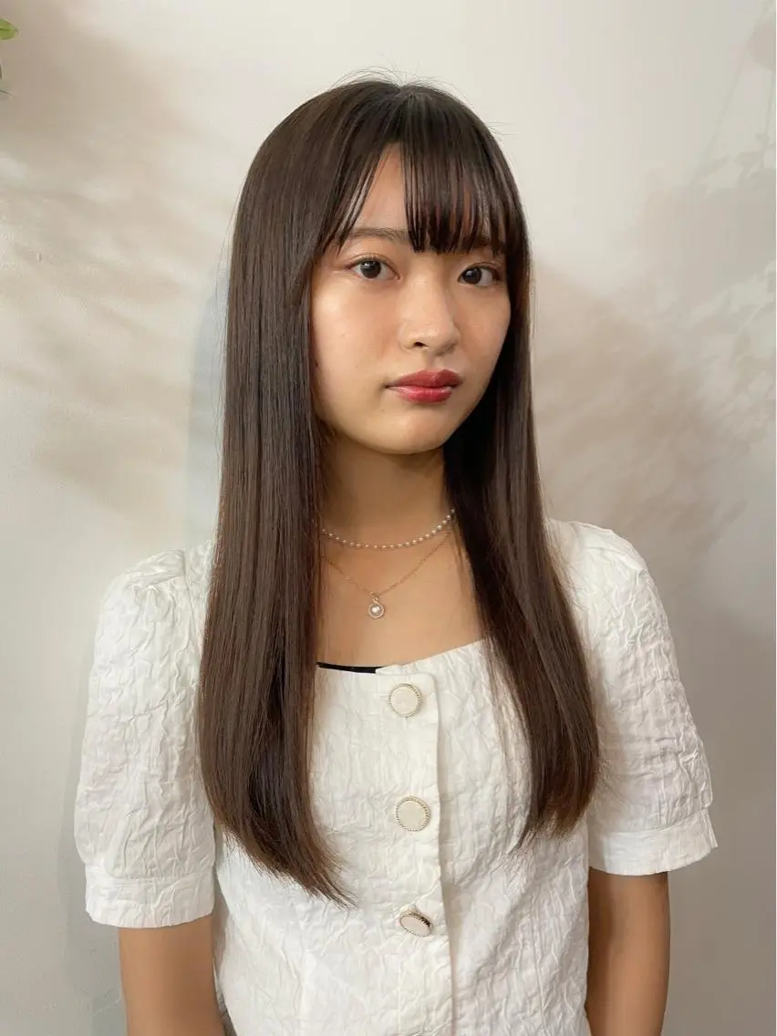 ロング カラー カット 縮毛矯正 トリートメント ツヤ美髪💐 髪質改善/高山愛来のヘアスタイル