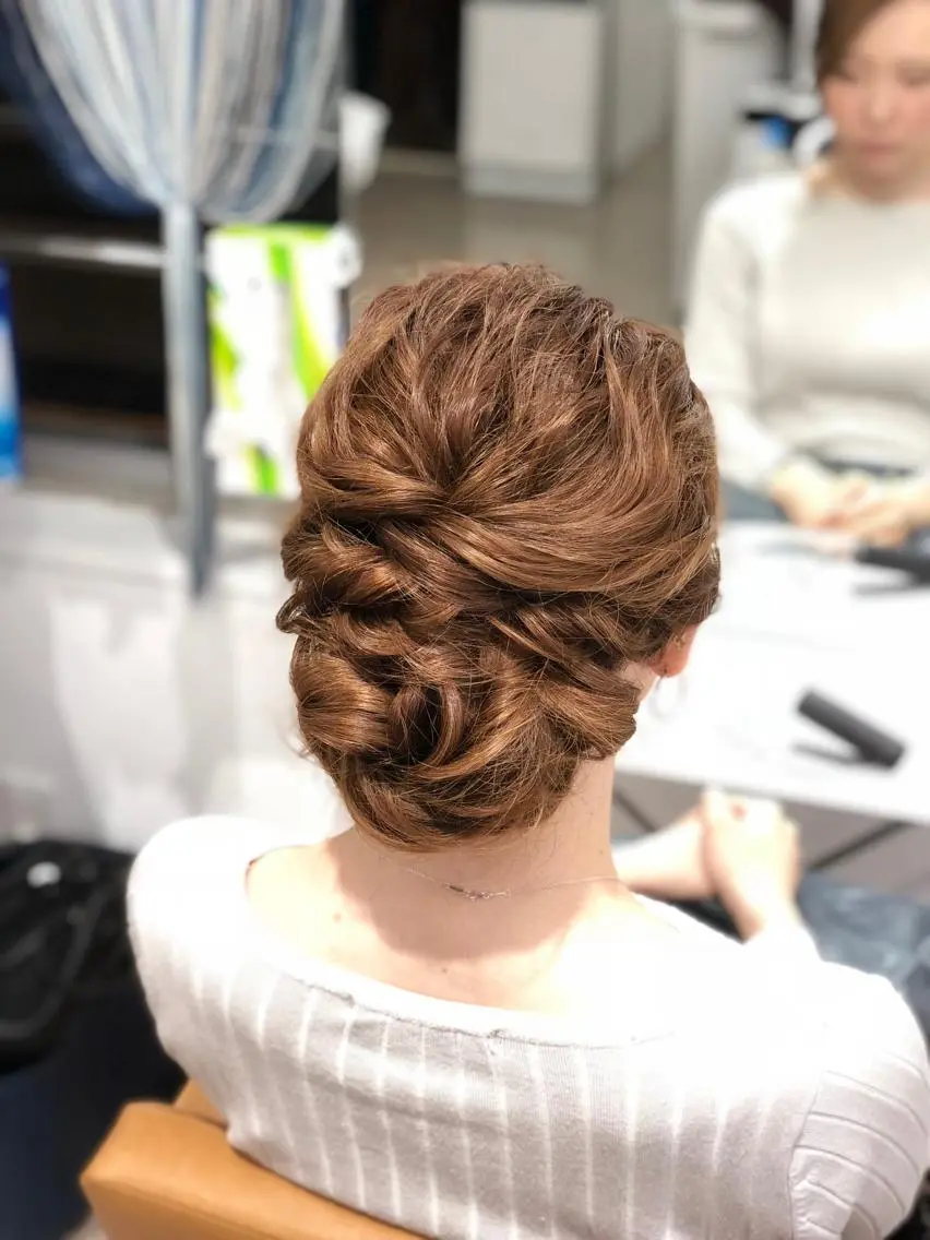 セミロング ヘアアレンジ ヘアセット専門店 佐藤のヘアスタイル