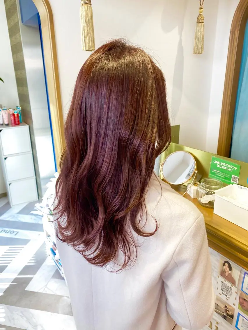セミロング ヘアカラー トリートメント レイヤーカット /透明感カラー西田のヘアスタイル