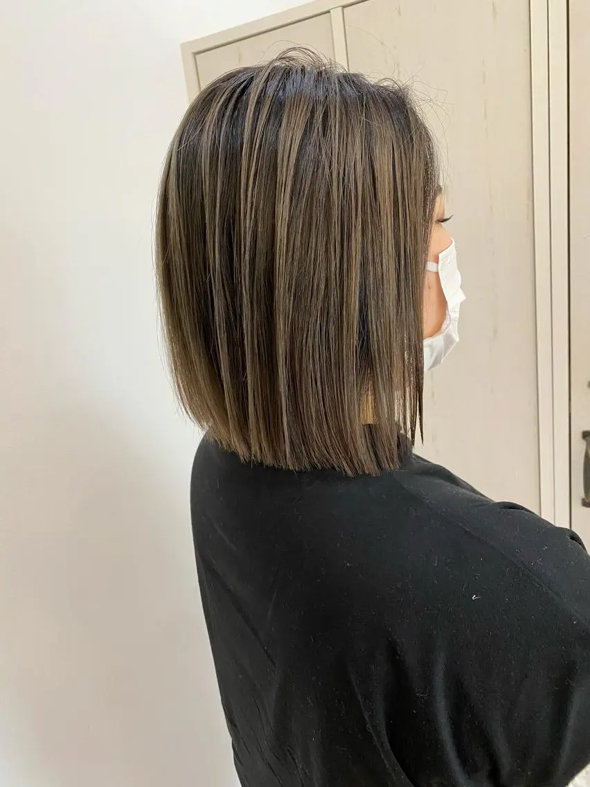 ミディアム カラー 鍵谷 公宏のヘアスタイル