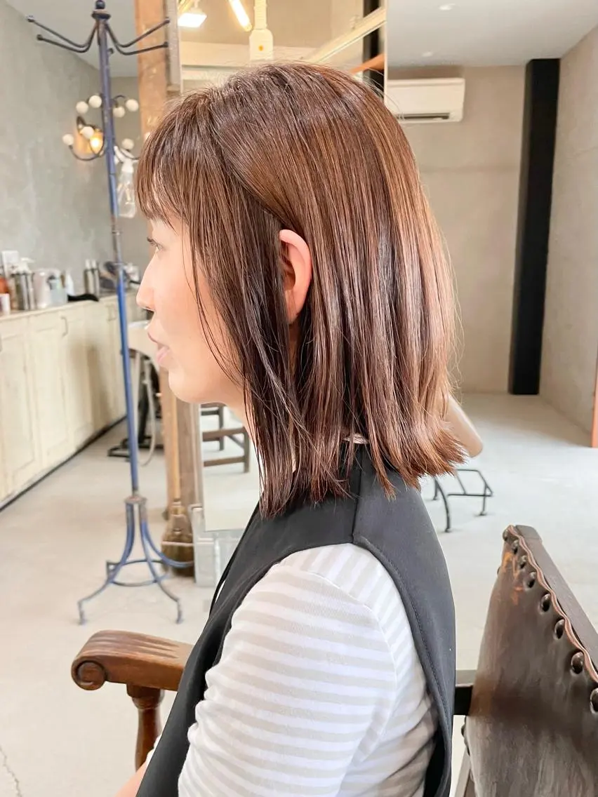ミディアム 岡田 恭明のヘアスタイル