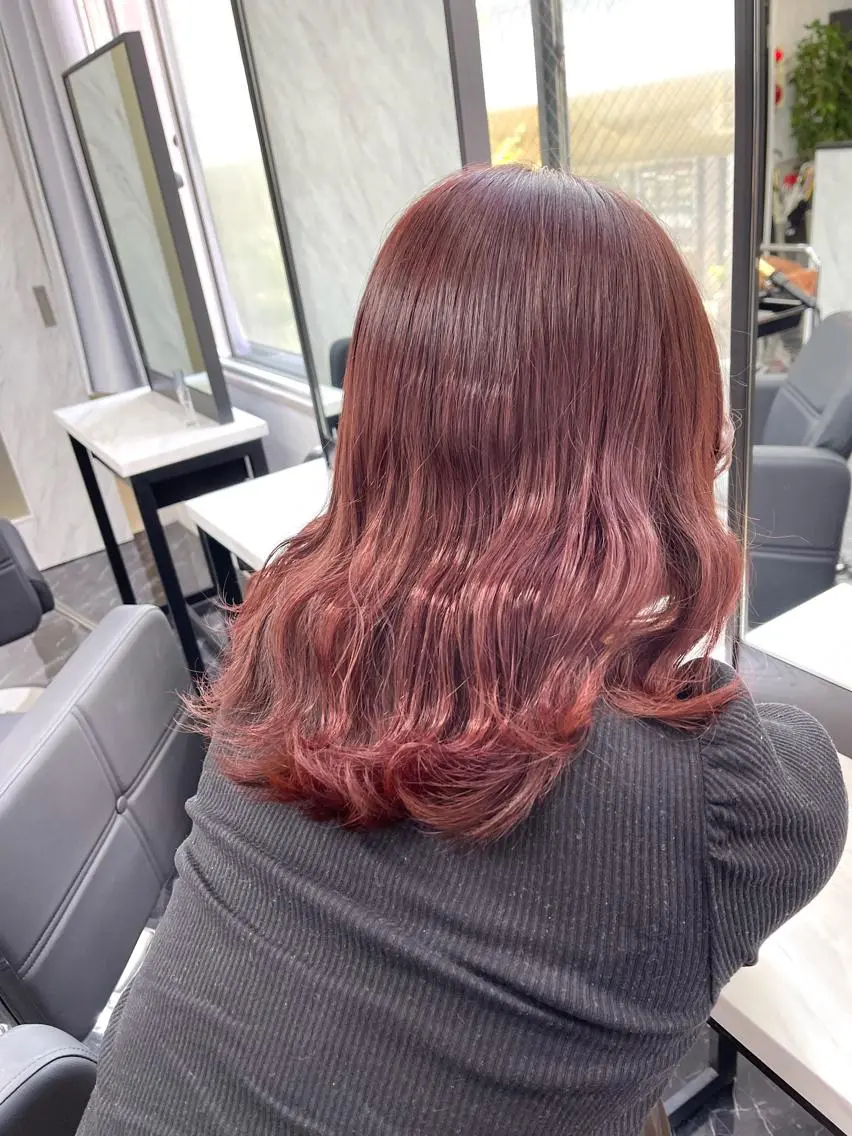 セミロング カラー ヘアカラー トリートメント 髪質改善/堀江 ケアカラーtoshiのヘアスタイル