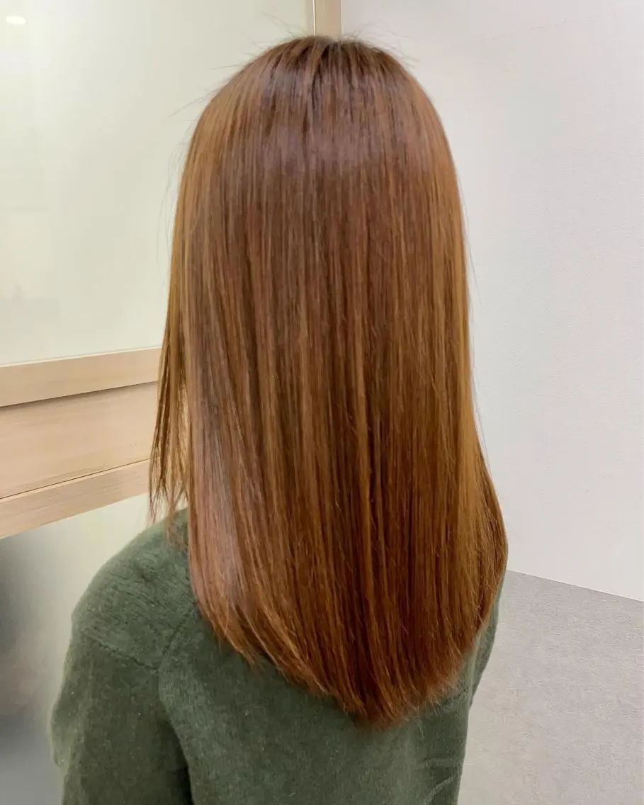 セミロング パーマ カット 縮毛矯正 トリートメント 天野 涼のヘアスタイル