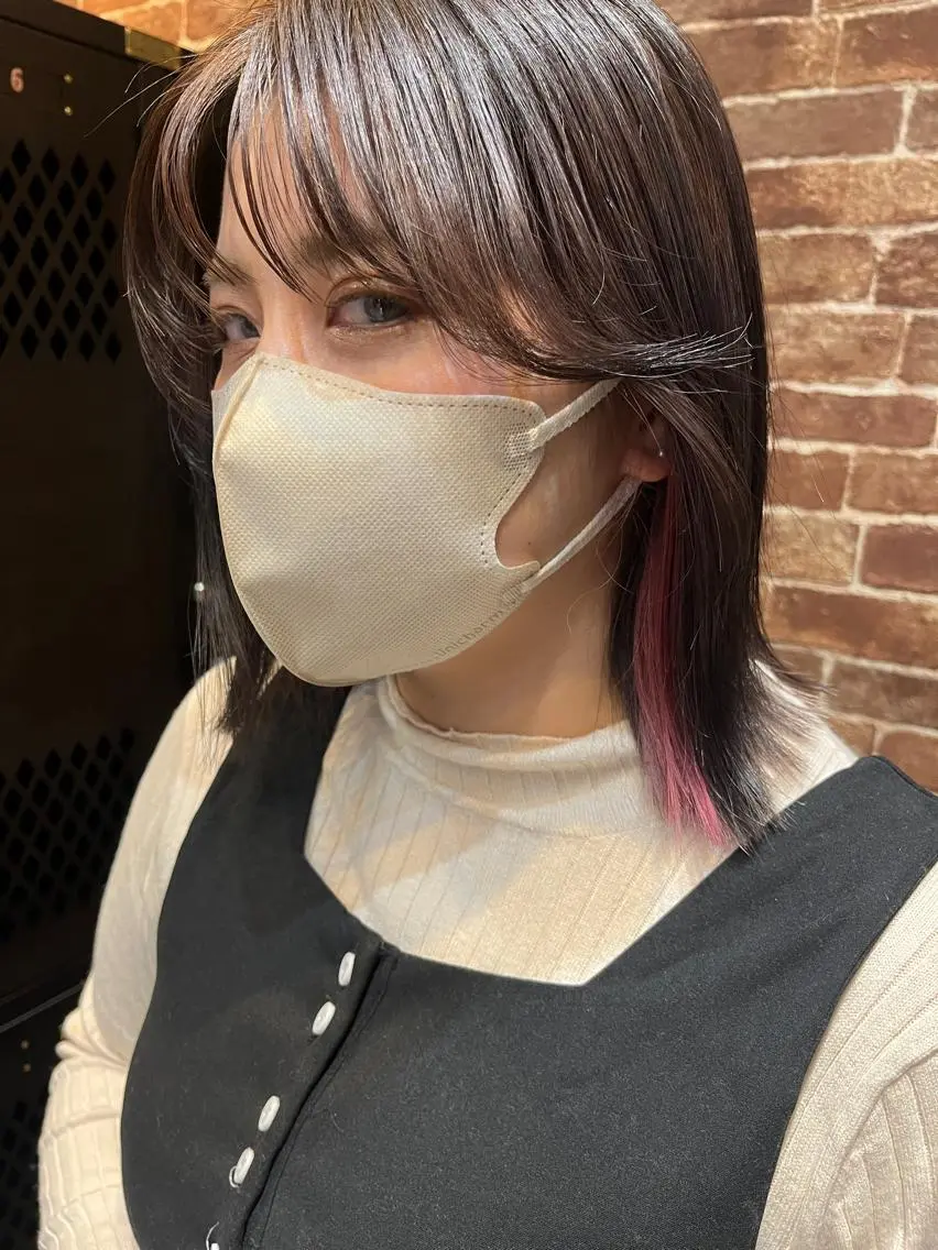 ミディアム カラー パーマ ヘアアレンジ メンズ キッズ ネイル マツエク・マツパ アイブロウ メンズブリーチ メンズハイライト メンズインナーカラー メンズ韓国風 ブリーチ 久木原 ゆりのヘアスタイル
