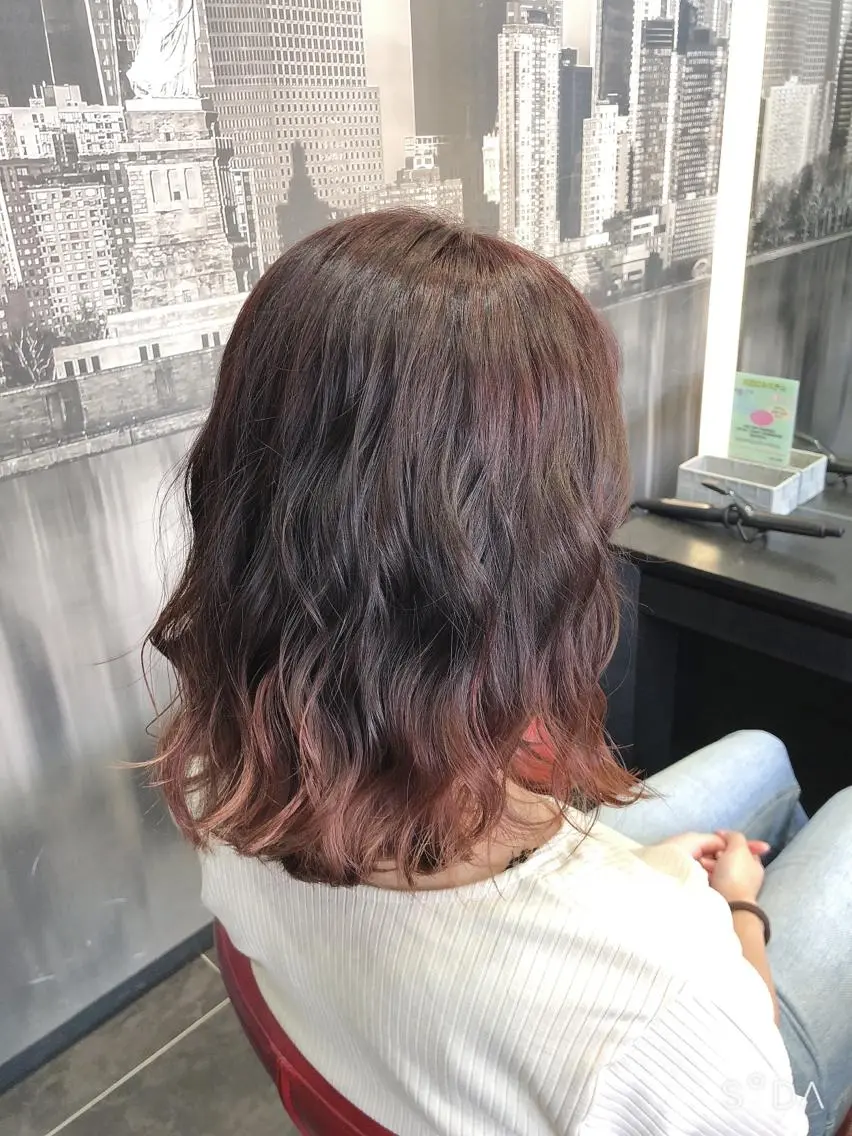 ミディアム カラー 透明感カラー/ブリー チ✨駒場 笙のヘアスタイル