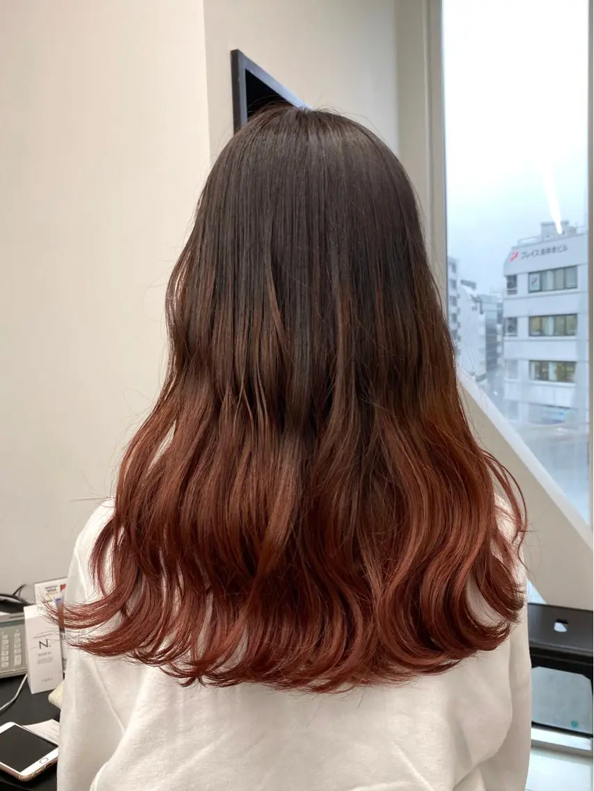 セミロング カラー Unami MIHA☘️*゜のヘアスタイル