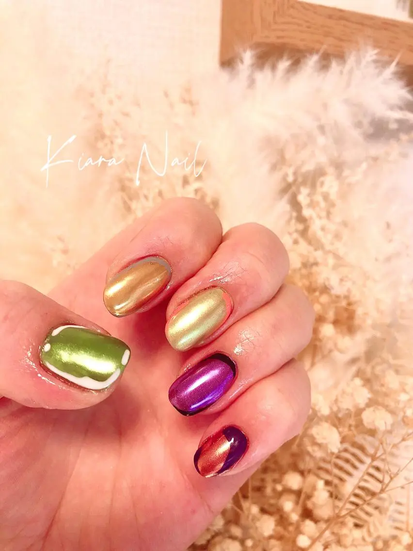 ネイル ミラーネイル 🍭Kiara Nail🍭のネイルデザイン