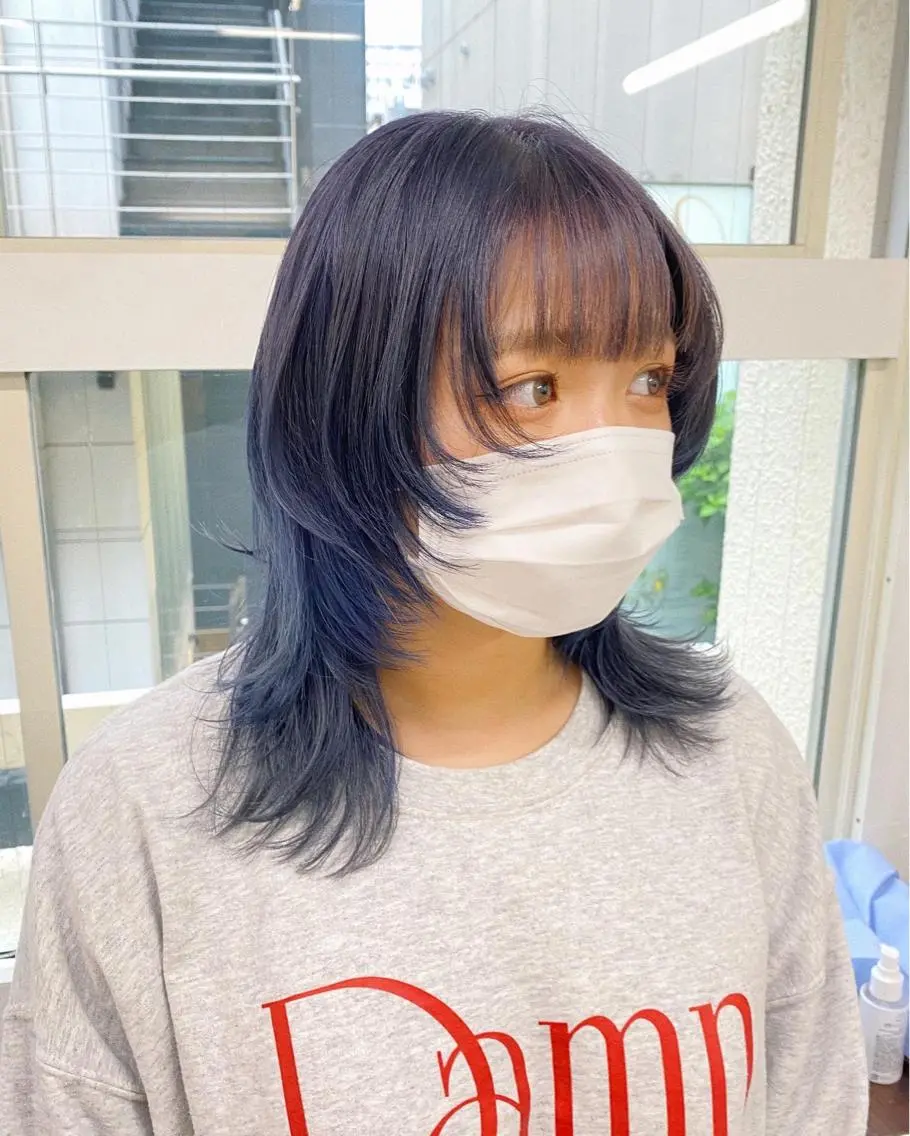 ショート カラー カット ヘアカラー トリートメント レイヤーウルフ エクステ磯部のヘアスタイル