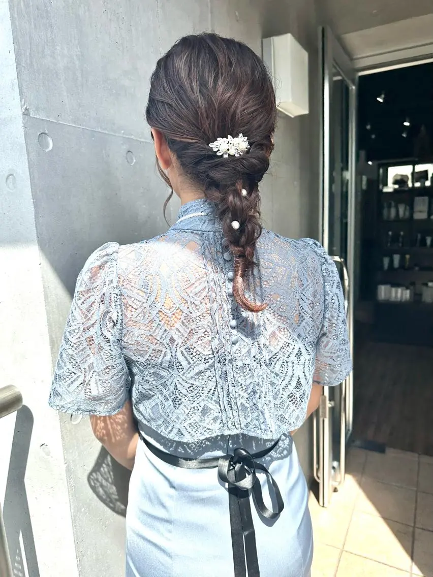 ヘアアレンジ 結婚式・ブライダル ARCANAブリーチ ダブルカラー🌟原宿のヘアスタイル