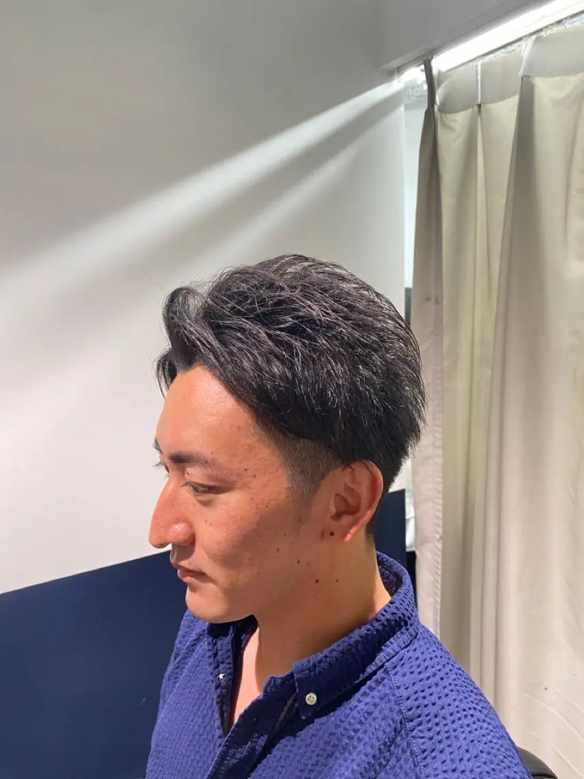ショート メンズ アップバング ツーブロック 刈り上げ 💈神技メンズカット 大沢カズキ✂︎のヘアスタイル