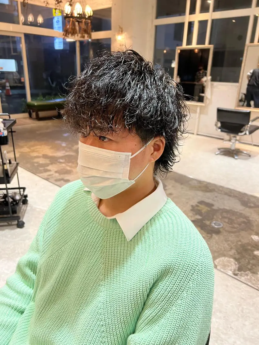 ミディアム ミディアムパーマ カット パーマ バレイヤージュ職人 🔥代表YU-SHIのヘアスタイル