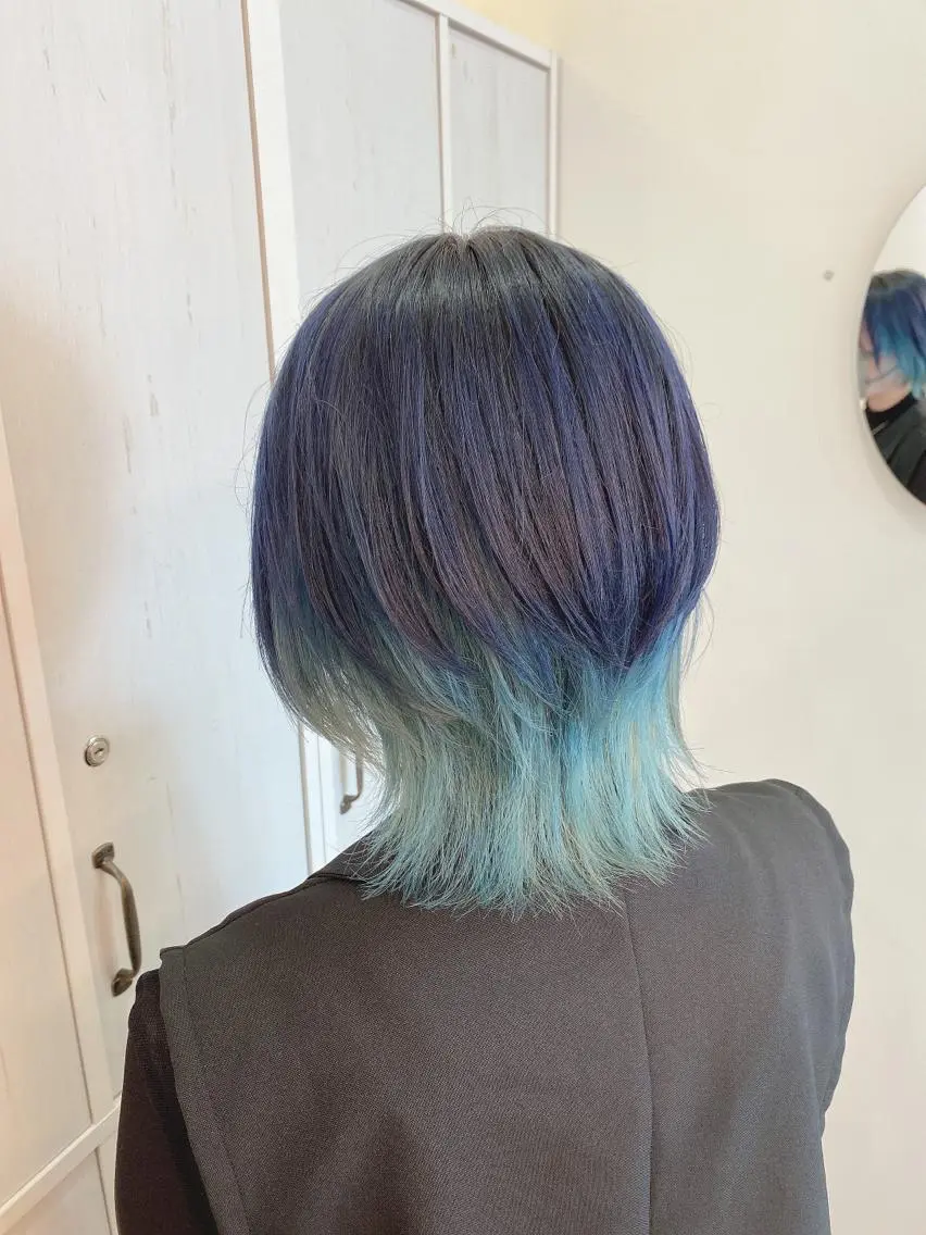 ミディアム ウルフカット カット ヘアカラー トリートメント 【Zina札幌大通】 店長 福間 和也のヘアスタイル