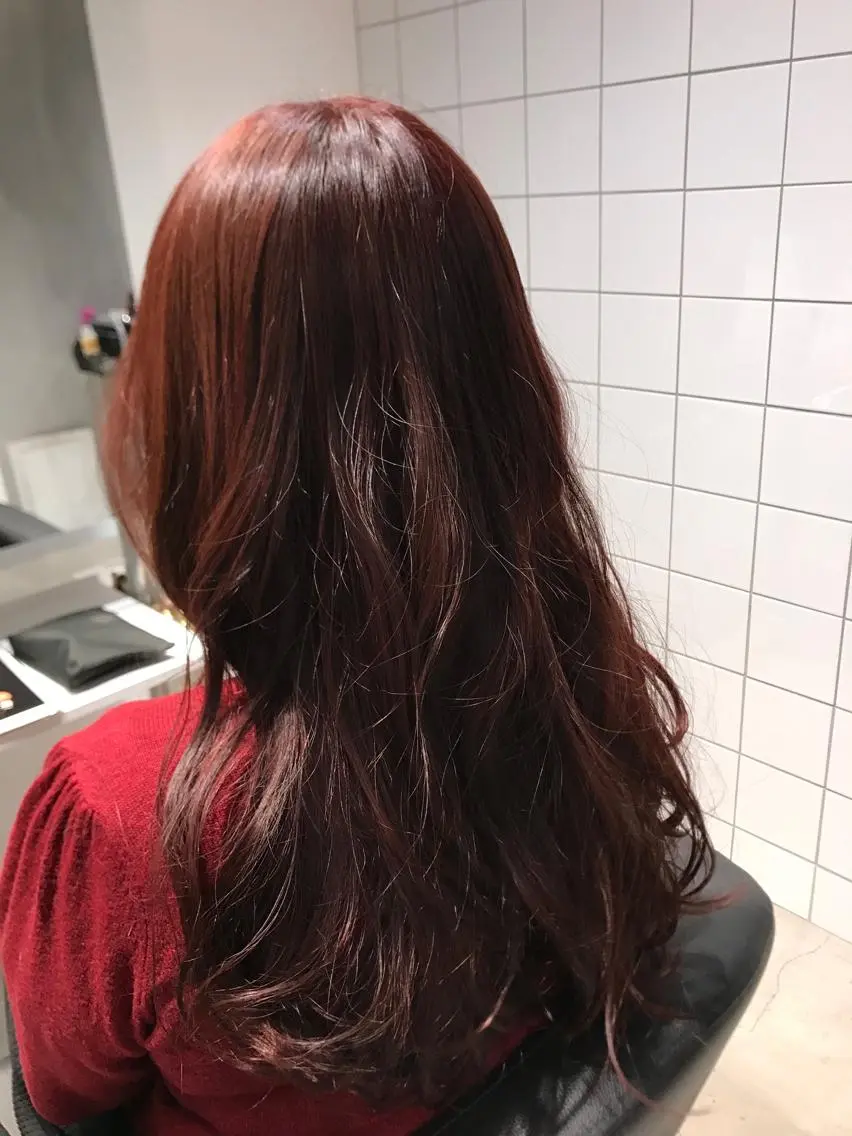 ミディアム セミロング カラー 透明感カラー/ レイヤー　YUKAのヘアスタイル