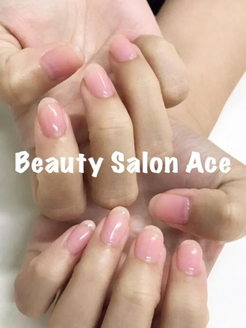 ネイル クリアネイル ピンク 池袋フィルイン Ace♡Nailのネイルデザイン
