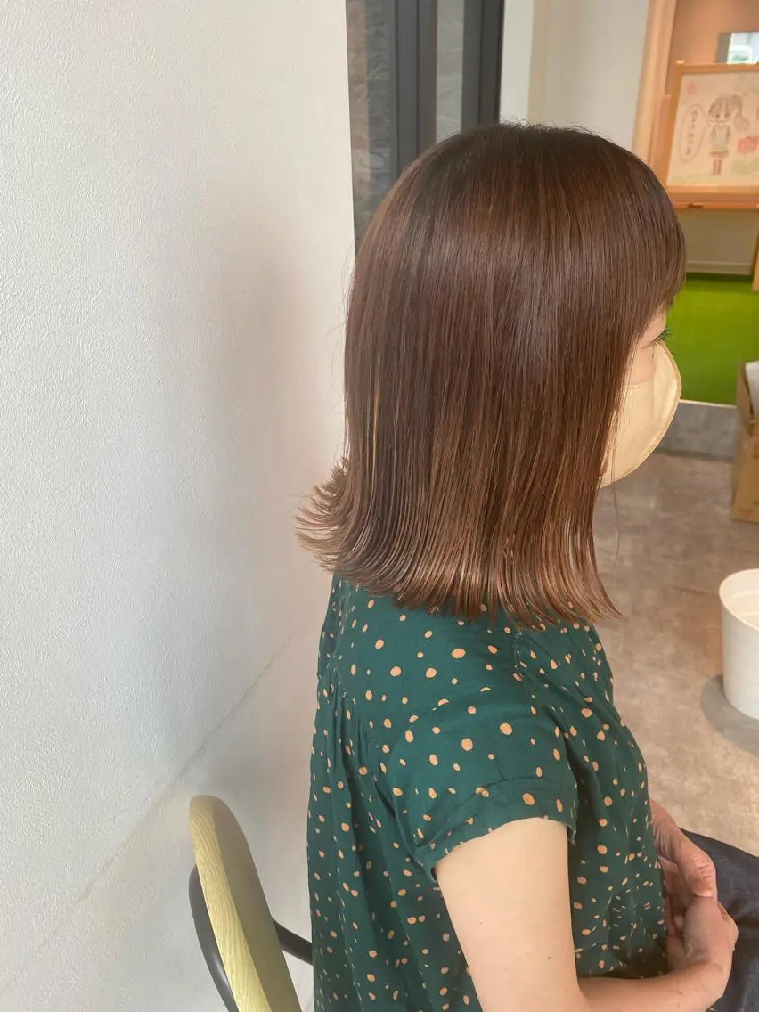 ミディアム 外ハネヘア カット オスズ 🎀´-のヘアスタイル