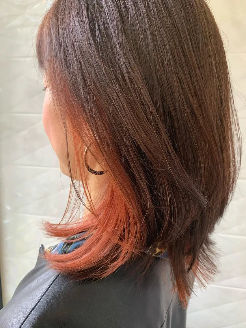 ミディアム カット ヘアカラー トリートメント LucksiMie ginza 明松のヘアスタイル