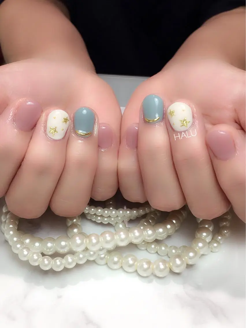 ネイル ゴールド HALU ハルのネイルデザイン