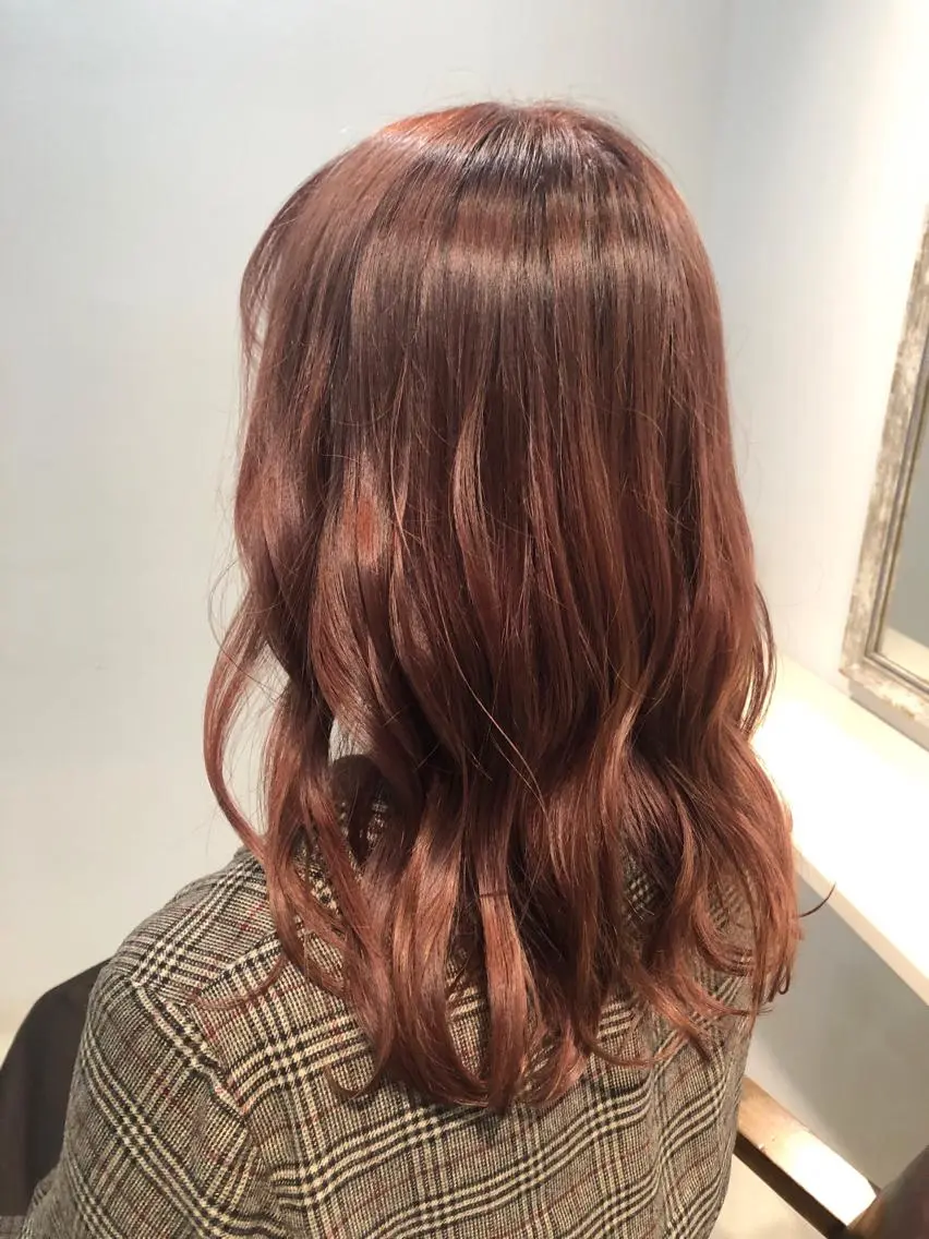 セミロング カラー アッシュ ブリーチ ピンクカラー ピンクアッシュ 🤍中野 レオ🤍のヘアスタイル