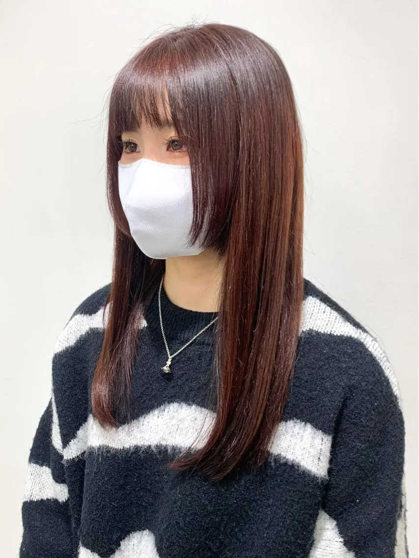 ロング カラー レイヤー ハイトーン 暖色⭐︎KANAKOのヘアスタイル