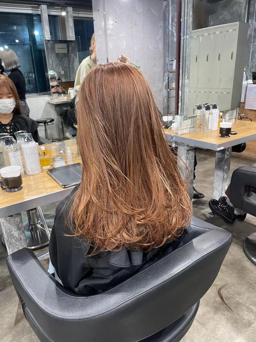 ロング カラー ヘアカラー トリートメント ヘッドスパ ヘアセット 赤み消しカラー 🍀JUNKIのヘアスタイル