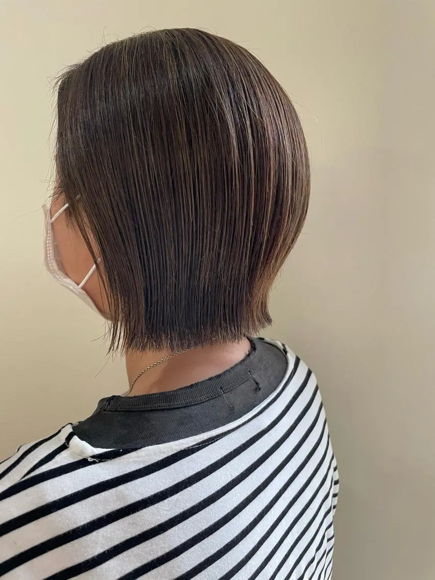 ミディアム カラー ハイライトカラー ハイライト ヘアカラー 相原 美咲のヘアスタイル