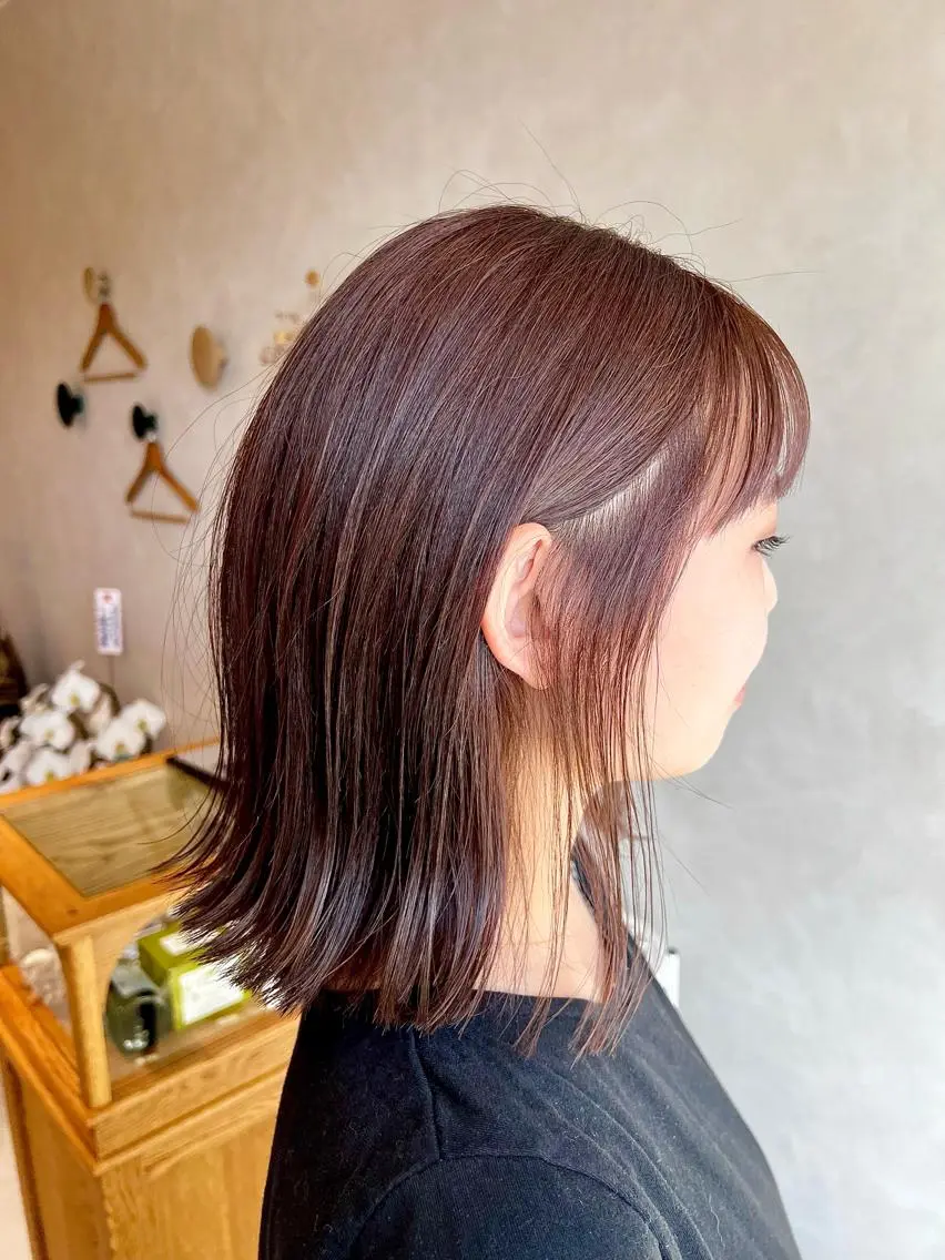 ミディアム ヘアカラー ヘッドスパ nove hair &spaのヘアスタイル