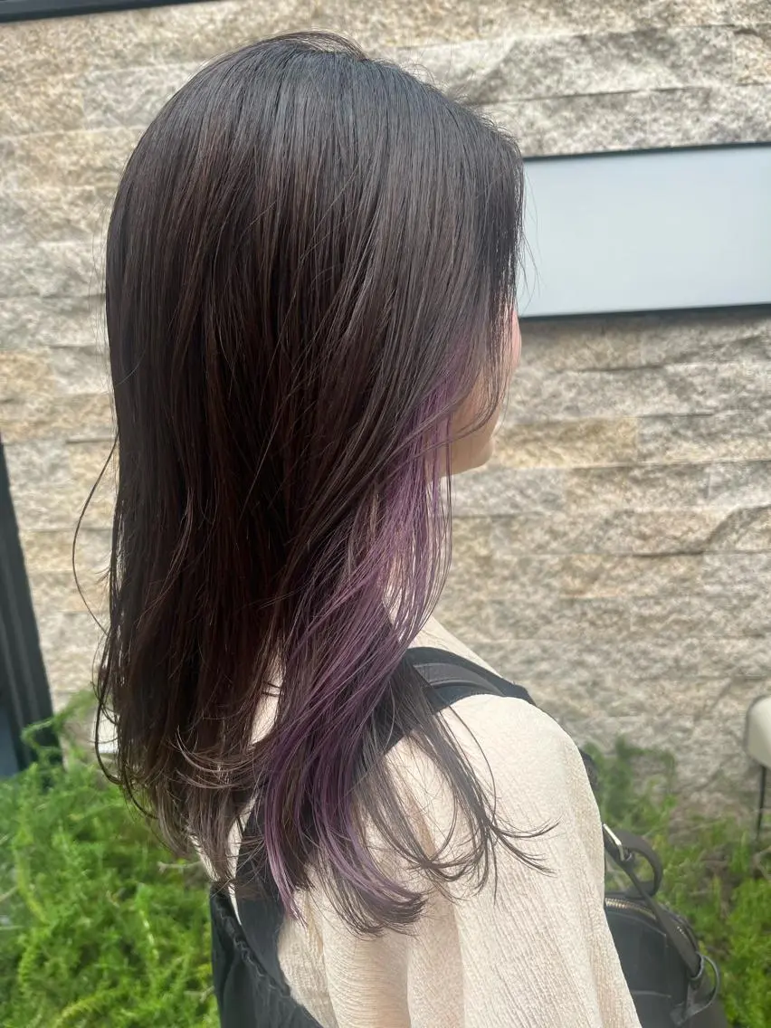 ミディアム カラー インナーカラー ✨透明感カラー✨ 🦖佐々木未来🦕のヘアスタイル