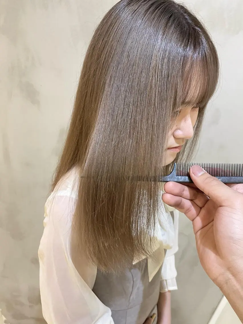 ロング カラー ヘアアレンジ ネイル マツエク・マツパ 透明感カラー ハイライトカラー 外国人風カラー ハイライト 学生 夜23時まで予約🉑 reverieあきらのヘアスタイル