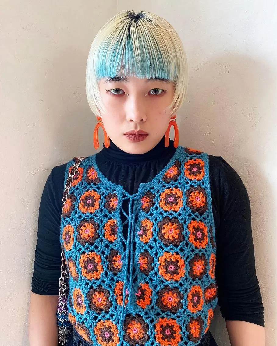 カラー ミウ☆ ブリーチダブルカラーのヘアスタイル