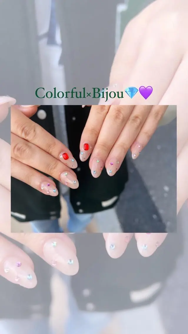 ネイル フレンチネイル ジェルネイル 韓国ネイル 持ち込み パラジェル LeaLea nails.のネイルデザイン