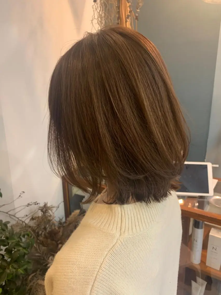ミディアム カラー ベージュカラー ブリーチ ラベンダーカラー ラベンダーベージュ ブリーチなしカラー カット ヘアカラー トリートメント 中目黒🌼 🌼ハナのヘアスタイル