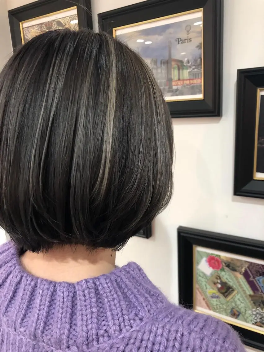 ショート カラー グレージュ ハイライトカラー ハイライト ヘアカラー トリートメント ヘアセット 吉田裕太/ハイライト ダブルカラーのヘアスタイル